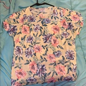 Silk flower shirt